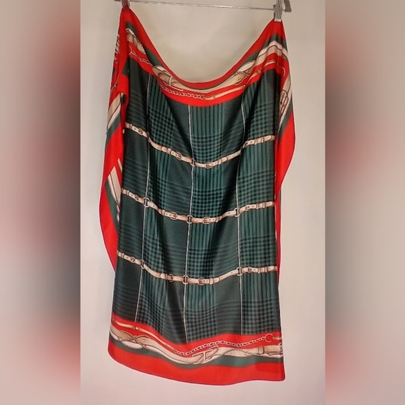 VINTAGE SILK EQUESTRIAN SCARF - Picture 2 of 6